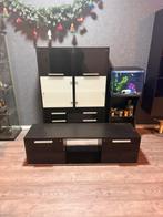 Tv kast zwart, Ophalen, 100 tot 150 cm, Zo goed als nieuw, 200 cm of meer