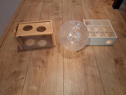 Hamsterkooi + heel veel toebehoren, Dieren en Toebehoren, Knaagdieren en Konijnen | Toebehoren, Zo goed als nieuw, Ophalen