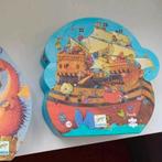 DJECO Puzzels - Draak & Piratenschip - 54 Stukjes, Ophalen of Verzenden, Meer dan 50 stukjes, Zo goed als nieuw, 4 tot 6 jaar