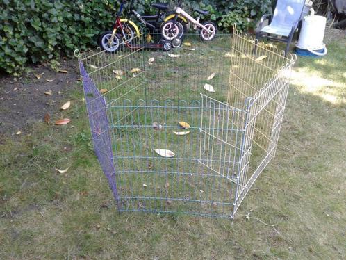 Ren voor konijn, Kavia, Hondje, 6 delen., Dieren en Toebehoren, Knaagdieren en Konijnen | Hokken en Kooien, Gebruikt, Ren, 110 cm of meer
