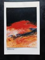 Johan van den Noort 3 x persfoto abstract schilderij 1987, Verzenden