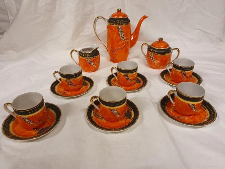 OPHALEN: Japans thee servies handbeschilderd met gouden acc., Antiek en Kunst, Antiek | Servies compleet, Ophalen