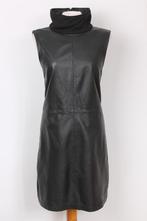 Leren jurk met col van IBANA maat 40, Kleding | Dames, Jurken, Maat 38/40 (M), Verzenden, Zwart, Zo goed als nieuw