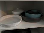 Twee witte ovenschalen – €5 voor 2 (ook los), Ophalen of Verzenden, Zo goed als nieuw