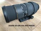 SIGMA 50-500mm APO voor NIKON, Telelens, Gebruikt, Ophalen of Verzenden, Zoom