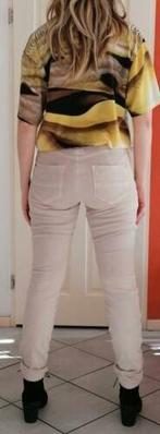 Le Caviar vintage 80's blouse geel & bruin zebraprint 34814, Maat 38/40 (M), Bruin, ., Ophalen of Verzenden