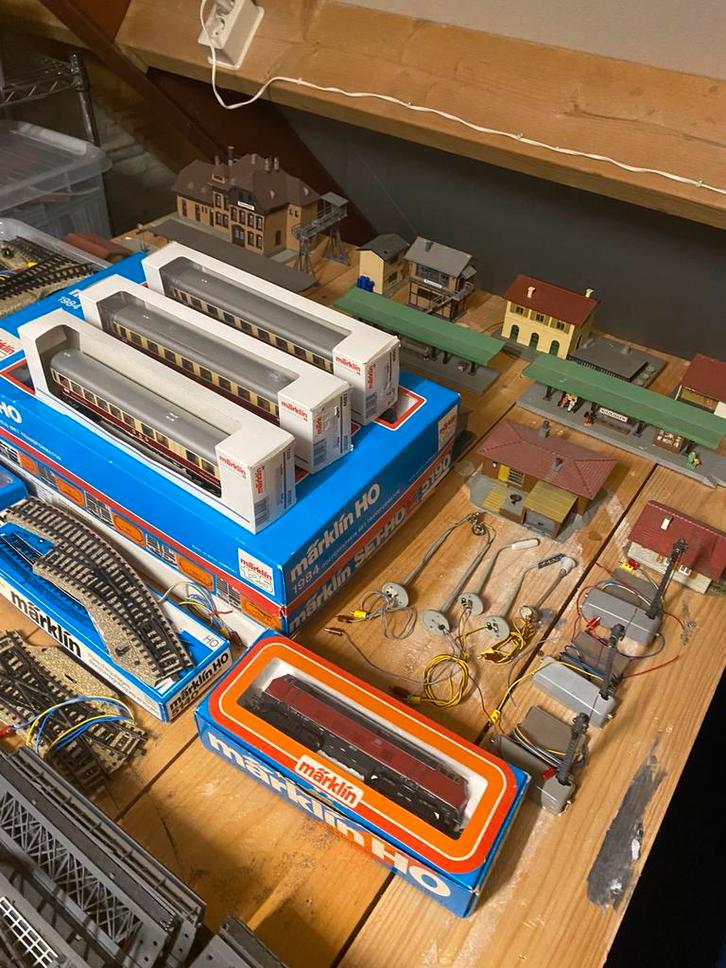 Markin zeer grote kavel, Hobby en Vrije tijd, Modeltreinen | H0, Gebruikt, Rails, Wisselstroom, Märklin, Ophalen of Verzenden