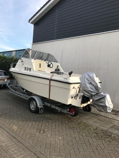 Te koop orka535sx, Watersport en Boten, Vis- en Consoleboten, Gebruikt, 70 pk of meer, 3 tot 6 meter, Benzine, Buitenboordmotor