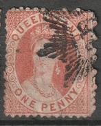 postzegel Queensland - # 4 Queen Victoria "ONE PENNY" 1860, Postzegels en Munten, Verzenden, Gestempeld