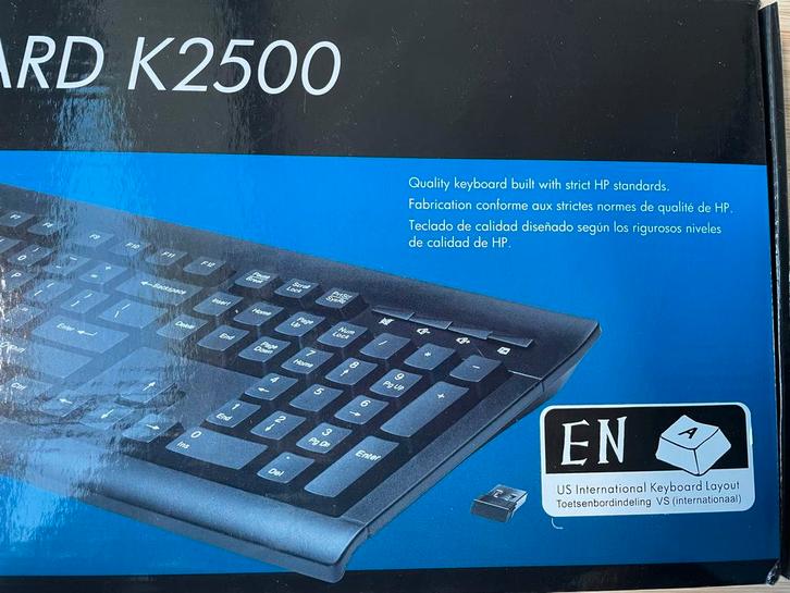 Nieuw HP K2500 draadloos toetsenbord, Computers en Software, Toetsenborden, Nieuw, Qwerty, Draadloos, Ophalen of Verzenden