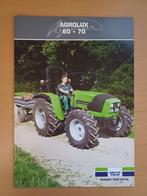 Folder Deutz Fahr Agrolux 60 en 70, Ophalen of Verzenden, Gelezen, Tractor en Landbouw