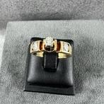 Gouden Ring | 14k* | 3,09g | rijring brilj. | 17,25 | 376710, Sieraden, Tassen en Uiterlijk, Gebruikt, Ophalen of Verzenden, 17 tot 18