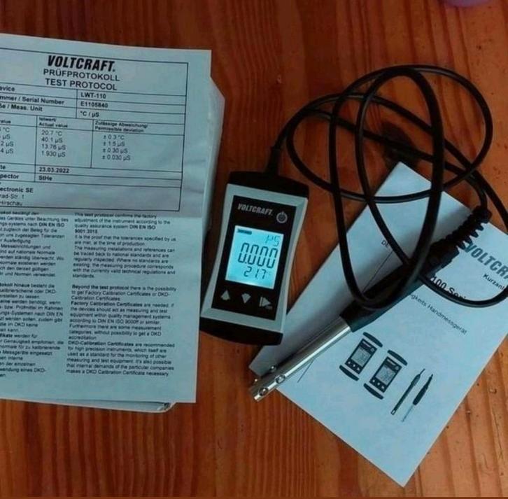 Geleidsbaarheidsmeter voltcraft lwt-110 temperatuur (NIEUW)., Tuin en Terras, Vijver-toebehoren, Nieuw, Overige typen, Ophalen of Verzenden