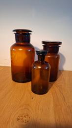 3 bruine stopflessen / apothekersflessen, Ophalen