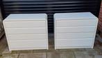 2 mooie witte retro ladenkasten/ladekast/kast, Zo goed als nieuw, 3 of 4 laden, Minder dan 100 cm, 25 tot 50 cm