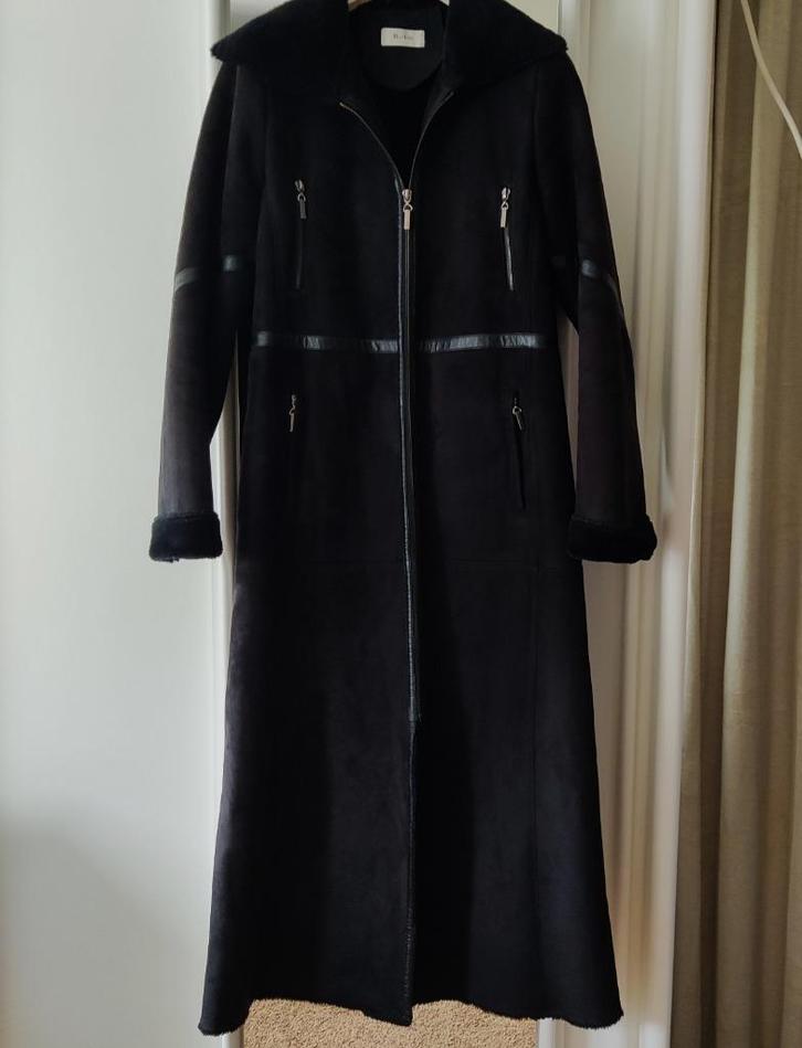 Zwarte maxi-mantel Burton - valt als 38/40, Kleding | Dames, Jassen | Winter, Zo goed als nieuw, Maat 38/40 (M), Zwart, Verzenden