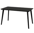 Lisabo tafel zwart Ikea 140x78cm, 50 tot 100 cm, Rechthoekig, Zo goed als nieuw, Ophalen
