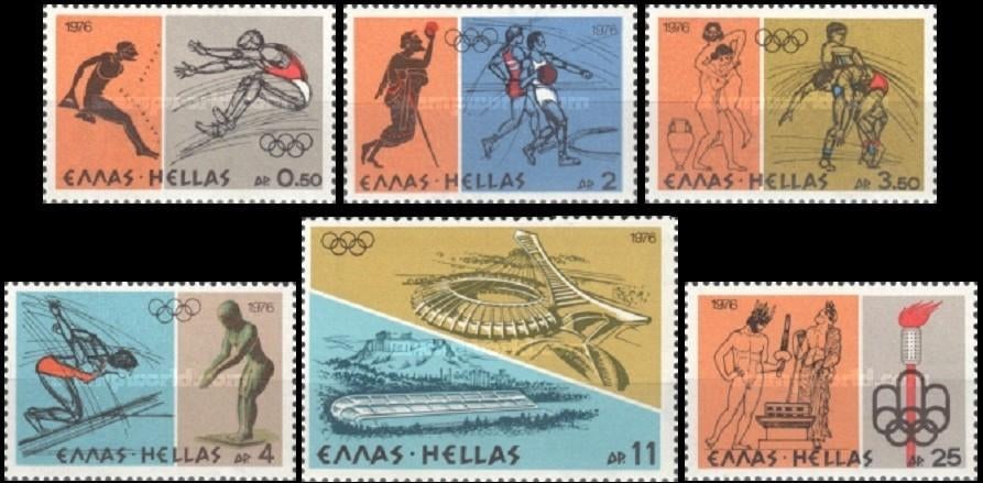 GRIEKENLAND 1976 Olympische Spelen, Michel: 1240-45, Postfri, Verzenden, Griekenland, Postfris
