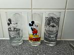 3 Longdrink Glazen Mickey Mouse, Ophalen of Verzenden, Gebruikt, Kunststof, Los bestek