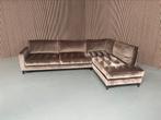 GRATIS LEVERING Hoekbank Velvet Bruin 300x215 GEREINIGD, 300 cm of meer, Ophalen of Verzenden, Zo goed als nieuw, 150 cm of meer