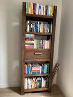 Boekenkast acacia, Ophalen, 50 tot 100 cm, Zo goed als nieuw, Met lade(s)