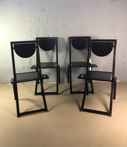 Sinus stoel Karl Friedrich Forster, Huis en Inrichting, Stoelen, Gebruikt, Vier, Hout, Metaal, Zwart, Ophalen