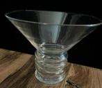 Vintage ribbel vaas 15 cm hoog, Ophalen, Overige kleuren, Minder dan 50 cm, Glas