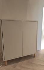 Wandkast wit, Ophalen, Met plank(en), Zo goed als nieuw, Minder dan 150 cm