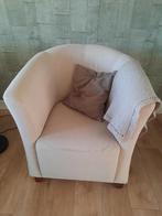 Stoel kuipstoel fauteuil beige creme, Ophalen of Verzenden