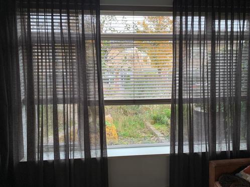 Gordijnen in-betweens, antraciet. 2 sets van 2 stuks., Huis en Inrichting, Stoffering | Gordijnen en Lamellen, Zo goed als nieuw