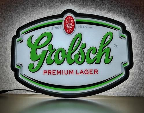 GROLSCH reclameverlichting/lichtbak 30 x 40cm, Verzamelen, Biermerken, Nieuw, Reclamebord, Plaat of Schild, Grolsch, Ophalen of Verzenden