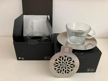 Nespresso cappuccino kop view inclusief stencil 2x NIEUW beschikbaar voor biedingen