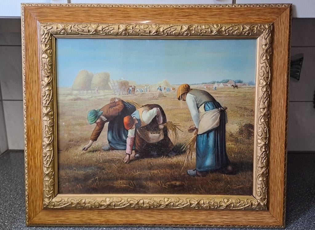 2 vintage oude ingelijste prenten, Ophalen of Verzenden