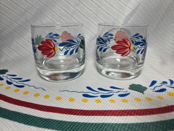 2x Boerenbont sapglazen beschikbaar voor biedingen