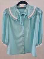 ✨️SALE‼️Lichtblauwe Vintage Blouse SOMMERMANN - Maat 38✨️✨️, Maat 38/40 (M), Ophalen of Verzenden, Zo goed als nieuw, Sommermann