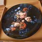 Heinen Delftsblauw  Bord Bloemen  van de  Gouden Eeuw 40 cm, Huis en Inrichting, Woonaccessoires | Wanddecoraties, Ophalen of Verzenden