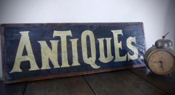 Handgeschilderd hout reclamebord / Antiques / Antiek / decor beschikbaar voor biedingen