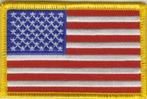 Usa stof gouden rand patch/opnaai embleem van usa / amerika, Nieuw, Verzenden