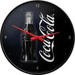 Coca Cola fles zwart logo reclame klok wandklok woondeco, Nieuw, Ophalen of Verzenden