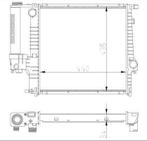 Radiateur 440x438x32 MM schakel BMW 5 serie 17111728908 1728, Auto-onderdelen, Ophalen of Verzenden, Nieuw