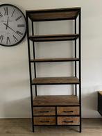 Industriële mango houten kast, Huis en Inrichting, Kasten | Boekenkasten, Ophalen, 50 tot 100 cm, Zo goed als nieuw, 150 tot 200 cm