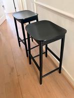 2 zwarte Ikea barkrukken - hoogte 75cm, Ophalen, Gebruikt, 60 tot 90 cm, Hout