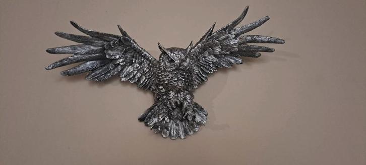 Uil wanddecoratie - 50 cm, Tuin en Terras, Tuinbeelden, Nieuw, Dierenbeeld, Kunststof, Ophalen of Verzenden