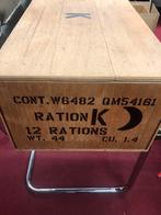 WW2 us K ration 1944 crate plus 34 boxes, Amerika, Kist of Geocache, Landmacht, Ophalen
