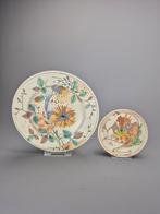 2 Plateel bordjes Zuid-Holland Gouda decor MB= Mat Bloem, Ophalen of Verzenden