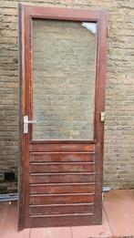 buitendeur hardhout goede staat 211,5 x 82,5, Doe-het-zelf en Verbouw, Deuren en Horren, Ophalen, Gebruikt, 80 tot 100 cm, Buitendeur