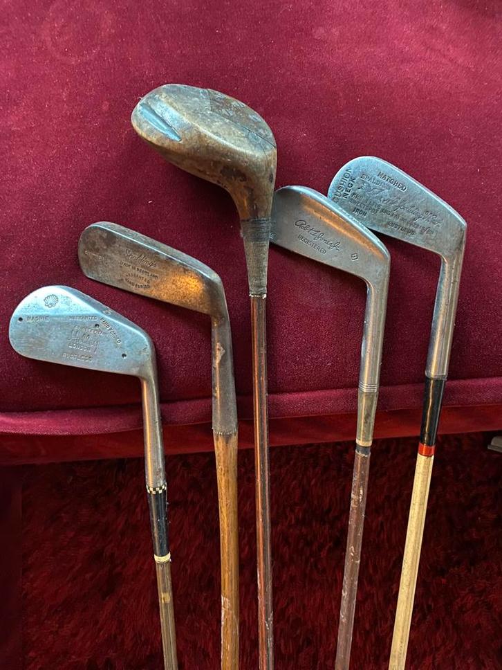 Antieke golfset ouderwetse originele golfclubs, Antiek en Kunst, Antiek | Overige Antiek, Ophalen