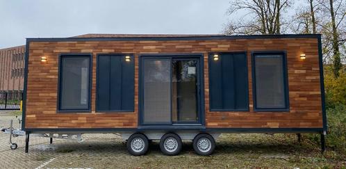 Luxe Tiny House op wielen, Caravans en Kamperen, Stacaravans, tot en met 2, Ophalen of Verzenden