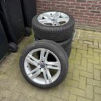 4 Continental Wintercontact winterbanden op velg 235/45 R17, Auto-onderdelen, Banden en Velgen, Ophalen, Gebruikt, Banden en Velgen