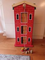 Vintage houten pakhuis uit de jaren 50 met katrol, Ophalen, Gebruikt, Overige typen